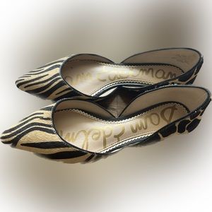 Sam Edelman flats, cheetah and zebra mixed animal print, size 7.5